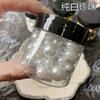 Perla Sirena Porosa Redonda Completa Bola Hecha a Mano Dorada Mate Blanco Hueso Pegamento Accesorios Material DIY Hecho a Mano Molde de Silicona