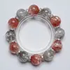 Encontrando Viejos AmigosPulsera de Cristal de Fuegos Artificiales Gris Natural para Mujer, Pulsera de Moda Versátil de Fuegos Artificiales Rosas Que Realza la Tez Clara, Mayoreo