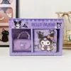 Set de Regalo Caja de Dibujos Animados Sanrio Lindo Cuaderno de PU Pulsera de Perlas Combinación de Accesorios Caja de Regalo para Niñas y Estudiantes
