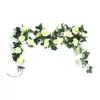 Rosa artificial, flor falsa, enredadera para colgar en la pared, sinuoso, para aire acondicionado, tubería de agua, refugio, decoración, sala de estar, techo, plantas de plástico.