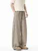 Pantalones casuales de pierna ancha a rayas estilo retro americano transfronterizos para hombre, nuevo estilo primavera y otoño, diseño holgado y adelgazante, elegantes pantalones de traje