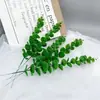 Folha de eucalipto artificial, haste única, macia e fofa, galhos e folhas falsas verde-acinzentados, acessórios de arranjo floral para cosplay, para decoração