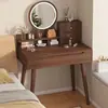 Nuevo tocador de dormitorio, escritorio de maquillaje para espacios pequeños, mesa de maquillaje simple de doble capa, tocador y escritorio para dormitorio pequeño