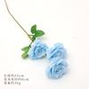 Buquê de flores de simulação azul, material de seda, flor falsa de plástico, decoração de sala de estar, decoração de mesa, casamento, arte de flores vermelhas