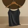 Verão Sem Costura Seda Gelo Regata Feminina Cor Sólida Casual Base Interna Roupa Íntima plus size Feminina Camiseta Básica Linda para as Costas