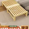 Cama Retrátil de Madeira Maciça para Apartamentos Pequenos, Cama de Solteiro Tatami para Sala de Estar, Sofá-Cama Multifuncional Simples Dobrável de Uso Duplo