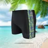 Traje de baño de ángulo plano para hombre, talla grande para gordos, traje de baño para hombre estampado negro, cómodo, para aguas termales, fabricantes, venta al por mayor