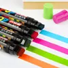 Caneta Marcadora 17mm Pop Marker Pen Arte Pintura À Prova d'Água Oleosa Grande Capacidade Ponta Grossa Tinta Recarregável 12 Cores Opcionais