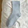 Calcetines Slouch de Color Sólido para Mujer, Estilo Otoño e Invierno, Transpirables, Antibacterianos, Calcetines sin Costuras para Maternidad, Puño Suelto, Algodón Puro, Resistentes a Olores, Calcetines de Media Pantorrilla para Mujer