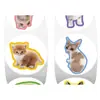 500 Pegatinas Redondas Lindas de Gatos y Perros, Pegatinas Realistas de Animales, Avatar Creativo de Animales Pegatinas Pequeñas para Niños
