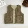 Valle del Viento 2026 Invierno Nuevo Estilo Coreano Look en Capas Chaleco de Algodón Reversible para Niños Chaleco Elegante Versátil para Niños