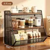 Estante de Exhibición Estante de Almacenamiento de Escritorio Estante para Snacks de Encimera de Mesa de Comedor de Cocina Organizador Multicapa Caja para Bolsitas de Té Soporte para Tazas de Mesa de Centro