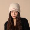Gorro de punto para mujer, otoño e invierno, con letras bordadas en la cara, pequeño gorro de lana, informal, sencillo y cálido, para hombre.