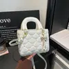 Bolso Cruzado Acolchado Pequeño Cuadrado para Mujer 2026, Bolso de Mano, Bolso Cruzado, Diseño Simple, Estilo Coreano, Gran Capacidad, Bordado de Remaches Casual Texturizado