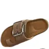 Versión de Piel de Oveja~Zapatos Birkenstock Retro, Hebilla de Moda, Sandalias Cómodas sin Cierre para Mujer, Elegantes Pantuflas de Exterior para el Trayecto al Trabajo
