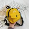 2024 Bolso Cruzado para Mujer de Lona Ins Mini para Teléfono Estilo Coreano Letra Negra Bolso de Hombro para Niña de Escuela Primaria Estilo Ins
