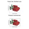 M-153 Comercio Exterior Pegatinas de baño con rosas románticas rojas Pegatinas de pared para decoración del hogar al por mayor