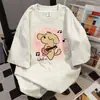 Camiseta de Manga Corta con Estampado de Cachorro de Dibujos Animados Divertida y Linda 2026 Nuevo Estilo Casual de Verano Top de Ropa de Trabajo Vintage