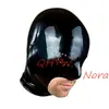 Capucha Sexy de Látex, Máscara de Látex con Cremallera, Malla Abierta Sexy para Fugas en Juegos de Rol, Máscara Sexy de Boca Grande para Rol