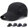 Chapéu de Verão Masculino Viseira Chapéu Boné de Beisebol Coreano Malha de Secagem Rápida Respirável Chapéu de Sol Chapéu com Logo Estampado