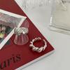 Anillo Rombo con Borde Trenzado en Forma de Diamante Personalizado para Mujer, Anillo para Dedo Índice de Diseño Nicho Estilo Ins, de Moda y Lujo Ligero