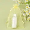 Bolsa de organza com cordão multicolorida, bolsa de malha transparente com cordão, para joias, doces de casamento, embalagem de presente, bolsa de armazenamento para sachês