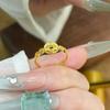 Anel Vietnam Shajin Solto Feminino Elegante Ouro Rosa Moeda Trevo da Sorte Anel Anel Joias Atacado