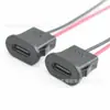 Conector hembra Tipo-C de 2 pines transparente tipo snap-in con luz para dispositivos de belleza, máquinas de aromaterapia y ventiladores pequeños para cargar