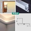 Lámpara Lineal de Doblado con Ranura de Arco Arbitraria con Líneas Curvas Internas y Externas Quilla Redonda Encaje Perfil de Aluminio Lámpara de Línea