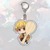 Llavero Acrílico de Demon Slayer, Nichirin, Nezuko, Colgante Acrílico de Giyu, Accesorios Periféricos de Anime