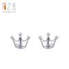 Pendientes de corona de plata de ley s925 para mujer, diseño de nicho, ligeros, de lujo, combinables, joyería coreana popular en internet.