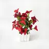 Maceta nueva para valla con 28 flores de mariposa artificiales, decoración de jardín de balcón interior, adorno de bonsái de flor artificial al tacto realista