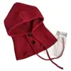 Chapéu Balaclava de Inverno Versátil Coreano Chapéu Pulôver Tricotado Chapéu Cachecol Quente com Capuz Chapéu Gorro