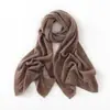 Cachemira 2026 Nuevo Calentador de Cuello de Punto Trenzado Color Sólido de Alta Gama para Mujer Bufanda Larga Cálida de Moda Tejido Grueso de Peso Pesado