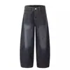Jeans Retro Americanos de Cintura Alta Scimitar para Mujer, Nuevo Estilo Primavera, Diseño High Street, Corte Holgado, Pantalones Anchos Adelgazantes de Largo Hasta el Suelo