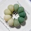 Pulsera Tejida a Mano con Diente de Ajo, Gelatina de Lichi y Semillas de Bodhi para Mujer, Pieza de Mano con Cuentas Budistas de Mangostán Suave Envuelta en el Dedo