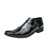 Zapatos Chelsea de punta fina británicos sin cordones de cuero talla grande transfronterizos para hombre zapatos planos moda para hombre zapatos de cuero para peluquero