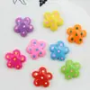 Flor de girassol com bolinhas em resina para decoração de celular, acessórios, presilha de cabelo, acessórios DIY 17mm