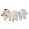 Mameluco para bebé, 200 g, con acolchado de algodón añadido, adecuado para salidas de otoño e invierno, algodón fino, engrosado, mameluco convertible, ropa para niños