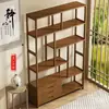 Estantería Antigua de Bambú Estilo Chino Nuevo para Exhibición de Juegos de Té y Productos de Té, Estantería para Sala de Estar, Gabinete de Ornamentos Antiguos