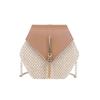 Bolso Pequeño Estilo Nuevo Tendencia Estilo Coreano Hexágono Tejido Bolso para Mujer Color Sólido Bolso de Hombro Cruzado Bolso Tejido de Paja Bolso con Cadena de Borlas