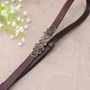 Cinturón Fino de Cuero Artístico Hueco Vintage para Mujer, Cinturón Delgado Ajustable para Cintura de Mujer, Fajín Versátil para Decoración de Vestidos