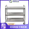 Mesa de trabajo de acero inoxidable de doble capa multicapa Guangzhou engrosada 201 consola de cocina de tres capas mesa de embalaje 304