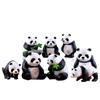 4 tipos de micropaisajes de panda gigante en PVC, manualidades, accesorios para tartas, adornos creativos para muñecas chinas para el hogar.