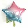 Globo de aluminio redondo de 18 pulgadas con diseño de arcoíris degradado, cinco puntas, forma de corazón, LOVE, un solo globo para diseño de fiesta de cumpleaños feliz