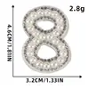 Números 0~9 electrochapados con incrustaciones de diamantes, piezas accesorias para zuecos estilo Chanel DIY, dijes para zapatos y decoraciones para fundas de teléfono
