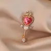 Novo broche estilo antigo de alta qualidade ins para mulheres estilo chinês leque borla pino de terno placket de pressão cheongsam corsage atacado