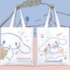 Bolsa de Lona Estilo Japonés de Cinnamoroll para Mujer, Gran Capacidad, Adecuada para Estudiantes que Asisten a Clases o Tutorías, con Cremallera