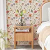 Papel de Parede Floral Transfronteiriço Espessado Impermeável Pvc Autoadesivo Adesivos para Renovação de Armário de Parede de Quarto Atacado