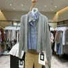 Loja Principal Shanghai Danong/Cardigã Tricotado Patchwork de Lã e Linho Falso Duas Peças para Mulheres, Nova Coleção Outono Inicial 2026